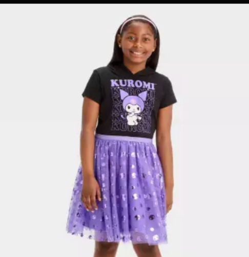 Sanrio Kuromi Character Dress - Tulle Tu Tu - Girls size LARGE 10/12 -New