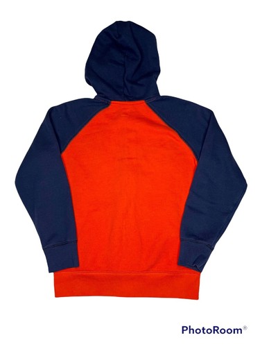 GAP Boys Logo Hoodie Jersey Fleece Jacket XL Full Zip Athletic Orange Navy - Picture 2 of 5