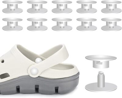 LUAATT Universal Beach Shoes Replacement Rivets,10 Set Repair Plastic White 