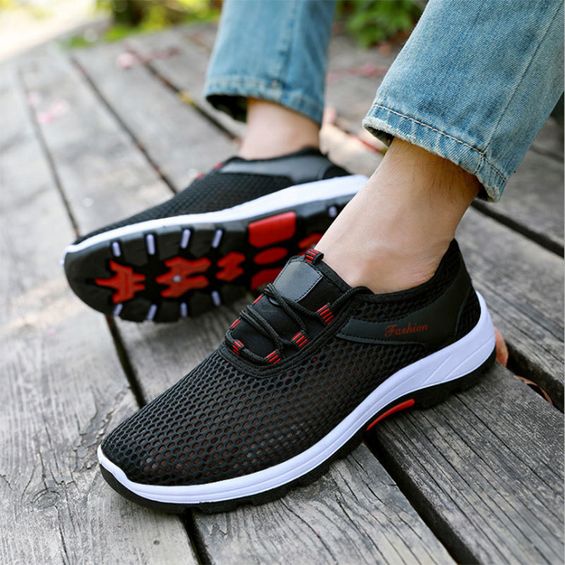 Men's Summer Breathable Sports Shoes Leisure Comfy Lace Up Flats Sneakers  Size | eBay