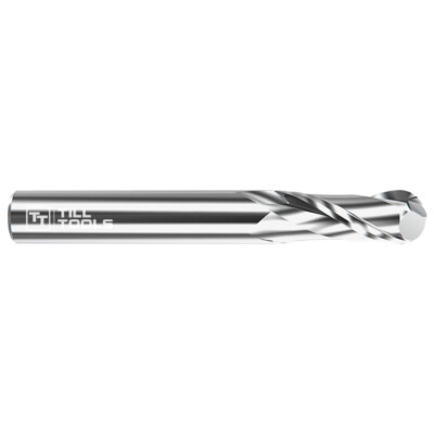 VHM Radiusfräser für Aluminium Z2, Kugelfräser, VHM-Alufräser, Ø 1 - 20 mm
