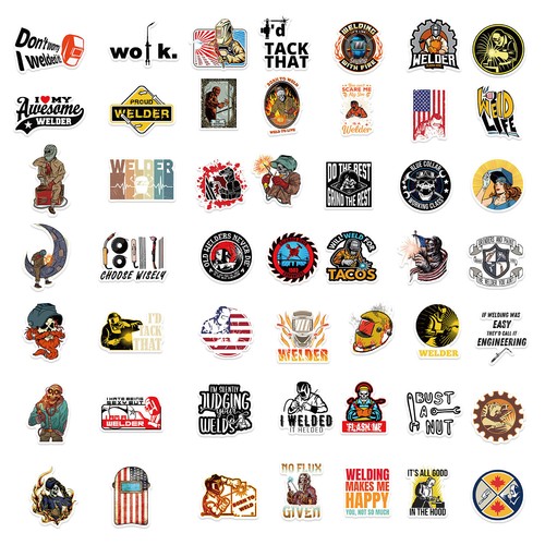 ⭐ 50 x Welder Helmet Welding Work Style Stickerbomb Aufkleber Sticker Set - Bild 3 von 6