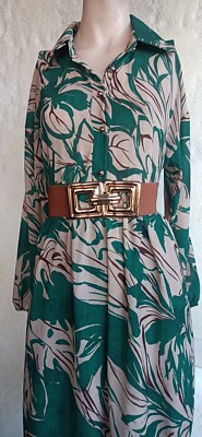 Women's Spring Summer Button Up Dress 