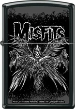 Misfits Descending Angel Black Matte Zippo Lighter