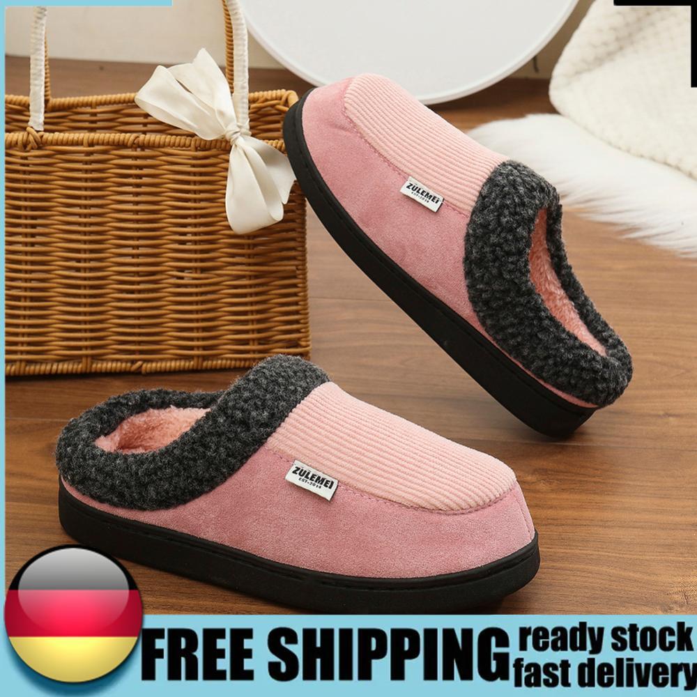 APL Thermal Walking Shoes Fluffy Couple Slippers Winter Plush Slippers for Men Women