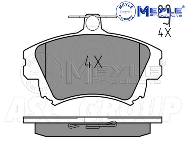 Meyle Bremsbelagsatz, Vorderachse Mit Anti Quietsch Platte 025 219 8317-image