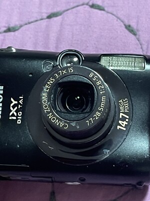 Canon IXY Digital 3000IS Camera Black PC1332 3000 IS **Lens Issue