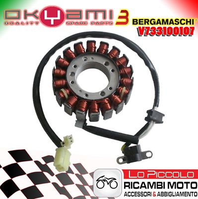 V733100107 OKYAMI Stator Yamaha YP majesty 25000-06 Stator 16 Rollen, Clear