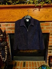 Dressbarn Brand Purple Full Zip Blazer Women Size 12
