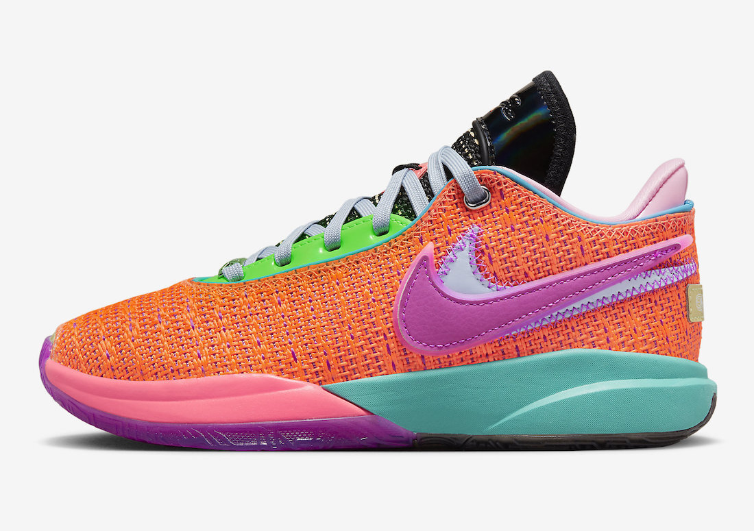Nike LeBron XX『DJ5423-800』オレンジ/パープル/グリーン Nike Lebron 20 Chosen 1 Orange Purple Green DJ5423-800 Mens