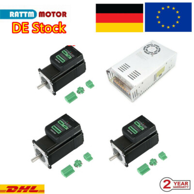 〖DE〗3 Axis CNC Stepper Motor Nema23 2N.m Integrated Closed Loop JSS57P2N 36V DC