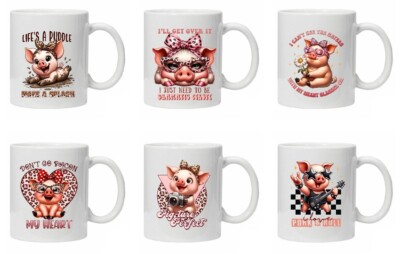 Lustige Neuheit Tasse SCHWEINE sarkastisch lustig Schwein Designs Geschenk Tee Kaffee verpackt