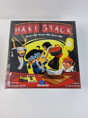 Maki Stack Family Party Dexterity Game by Blue Orange Chopsticks Blindfold NEW