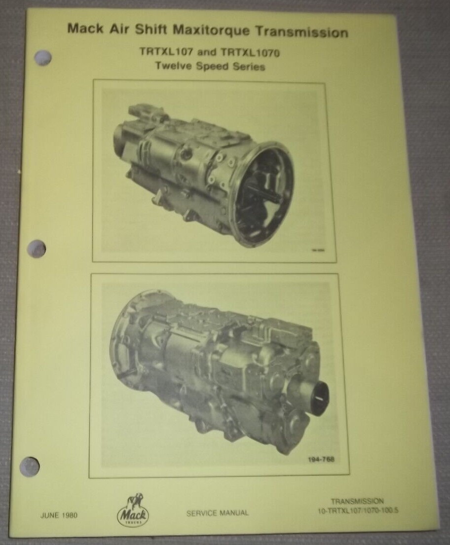 MACK TRTXL107 TRTXL1070 12 SPEED TRANSMISSION OVERHAUL REPAIR