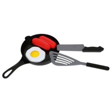 just Pretending To Play Kids 3 Kitchen Toy Sets, Plastic Frying Pan round 5 pc