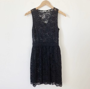 jack wills black lace dress