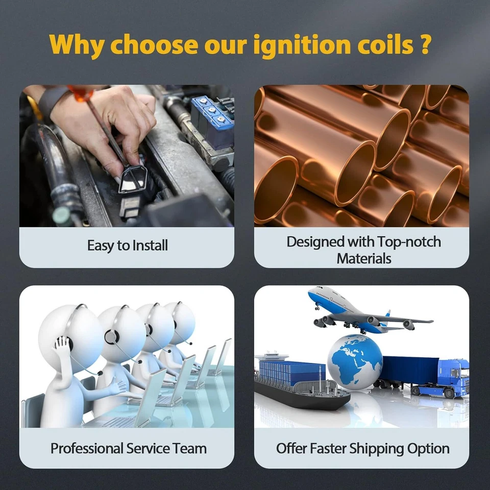 NEW Set of 6 IGNITION COIL For Mitsubishi Endeavor Galant 2004-2008 UF481 C1505 - Imagem 3 de 4