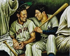 Ted Williams Joe DiMaggio Photo Artwork Boston Red Sox New York Yankees 10x8  