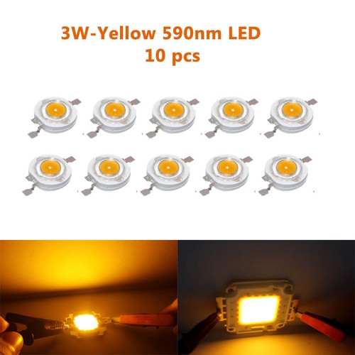 Chip LED COB amarillo 3W 10W 20W 30W 50W 100W 590nm12V/36V para lámpara de reflector - Imagen 6 de 11