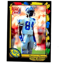 Herman Moore 1991 Wild Card Rookie Card #106 NFL Detroit Lions. rookie card picture