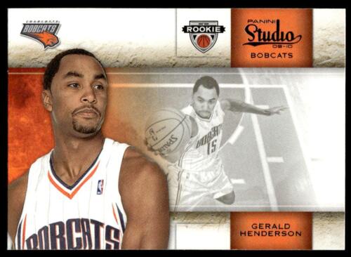 2009-10 Panini Studio 145 Gerald Henderson Charlotte Bobcats RC Basketball Card