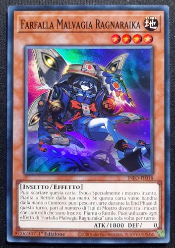 BÖSER SCHMETTERLING RAGNARAIKA Super Rare auf Italienisch INFO-IT018 YUGIOH