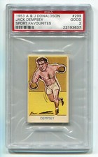1953 1948 A & J Donaldson Sport Favourites 299 Jack Dempsey PSA 2 Pop 1 Highest