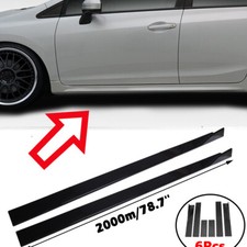 For 2006-2011 Honda Civic Mugen Pp Mu Style Side Skirts Body Kit Polished Pp