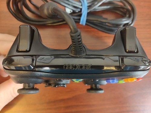 Original XBOX 360 Controller Gamepad schwarz kabelgebunden | Sehr guter Zustand - Bild 6 von 8