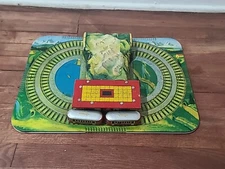 1950's Automatic Toy Co Alpine Express  Tin Litho Wind-up Train Working *No Key*