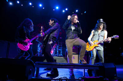 Musicians Frank Sidoris Todd Kerns Myles Kennedy with Slash live o- Old Photo