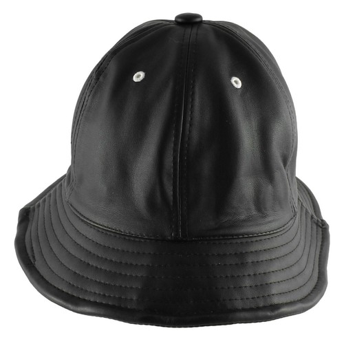 Faux Leather Hip-hop Sun Outdoor Fishing Beach Bucket Boonie Cap Hat Women Men - Picture 11 of 13