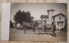 Nice c1910 Meloy's Milk Dairy Wagon Horse RPPC Photo PC Evansville Oregon WI ? 2