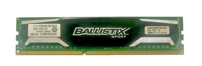 Crucial Ballistix Sport 8GB DDIMM PC3-12800 BLS8G3D1609DS1S00.16FED Desktop Mem