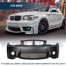 Fits 2008-2011 BMW 1 Series E82 E87 Front Bumper kit Conversion PP w/ Fog Lights