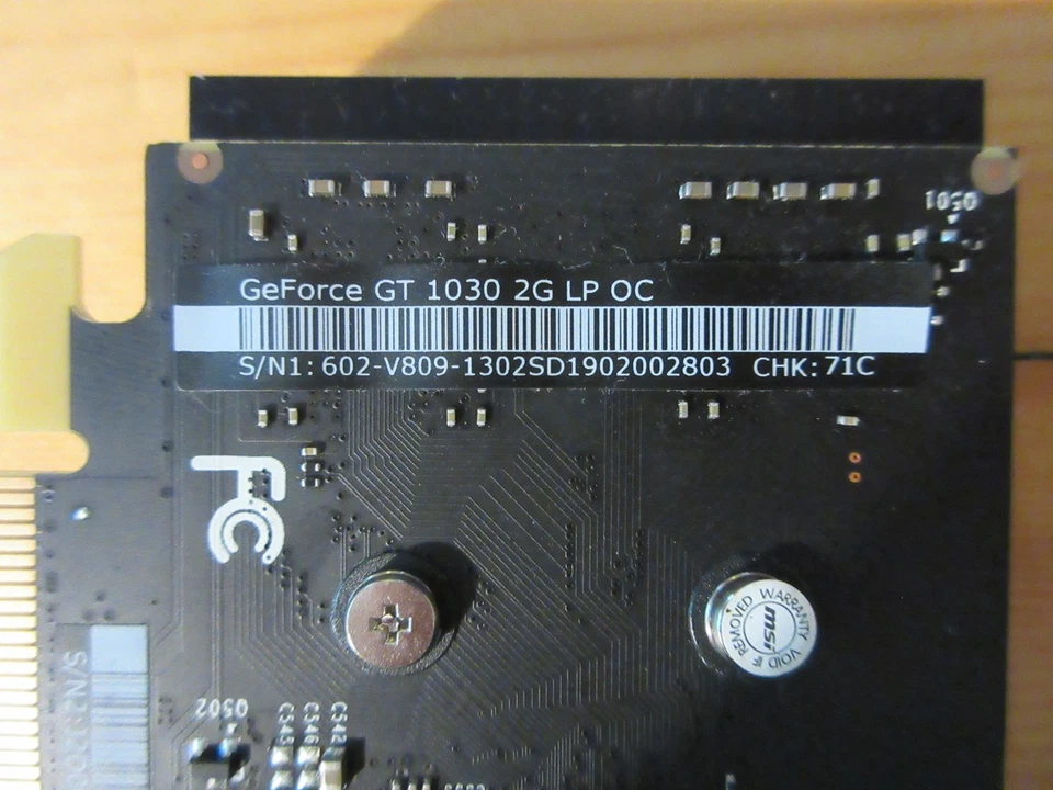 MSI GeForce GT 1030 2G LP OC Low Profile Graphics Card GPU - Image 3 of 3