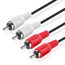 RCA to RCA Audio Cable 6 FT - 2 RCA Male to Male Red and White Audio Cable