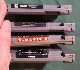 Pictionary - Chessmaster - Othello - Jeopardy Jr. - NES - Tested and Working