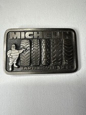 Great American Buckle Co. Vintage Michelin Man Silver /Metal Belt Buckle USA
