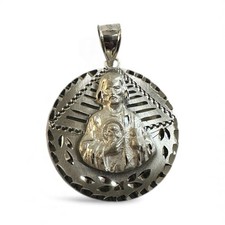 Medalla de plata esterlina San Judas Tadeo "San Judas Tadeo" hecha a mano de 25 mm (1")