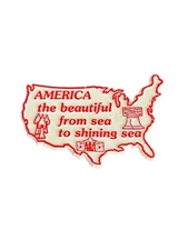 America the beautiful from sea to shining sea rubber magnet