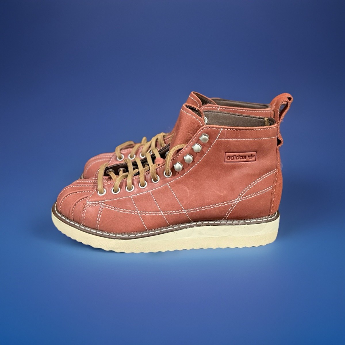 Adidas Men’s Originals Superstar Boot Brown Cream Shoes Shelltoe FZ2642  Size