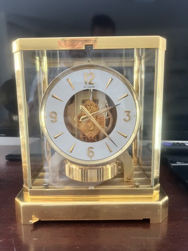 1960’s Jaeger LeCoultre & CIE ATMOS 15 Jewels Brass Clock Runs Great 528-8 cal.