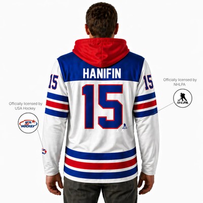 Noah Hanifin #15 (2026 Gold Champ) USA Hockey Officially Licensed Jersey Hoodie