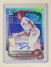 2025 Bowman Chrome Tyson Lewis Mojo Parallel On Card Autograph - Reds Prospect