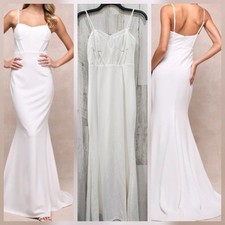 LULUS Remarkable Love White Bustier Sleeveless Mermaid Maxi Dress Size SMALL