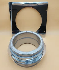 ALLFUEL HST Anchor Plate 8" x 6" Chimney Pipe Double Wall Twist Lock Stainless