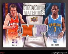2009-10 Upper Deck Game Steve Nash, Chris Paul DUAL GAME USED JERSEY