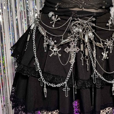 Goth Röcke Emo Kleidung Grunge Gothic Y2K Punk Mini Rock Kleidung