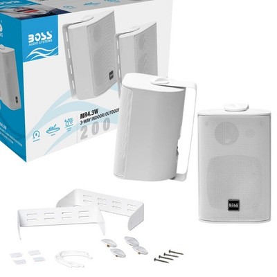 2 Lautsprecher Boss Audio Systems MR4.3W 3 Wege Weiß 200 Watt Max 4 Ohm